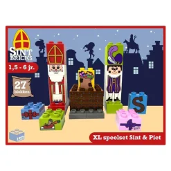 Bouwset Junior Sint en Piet Schoorsteen met Pakjes - 27st.>