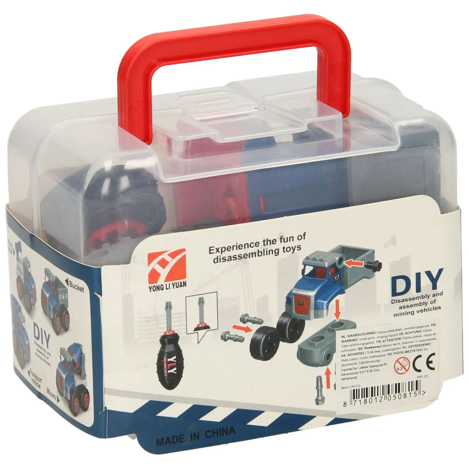 Bouwvoertuig in Opbergbox Hot