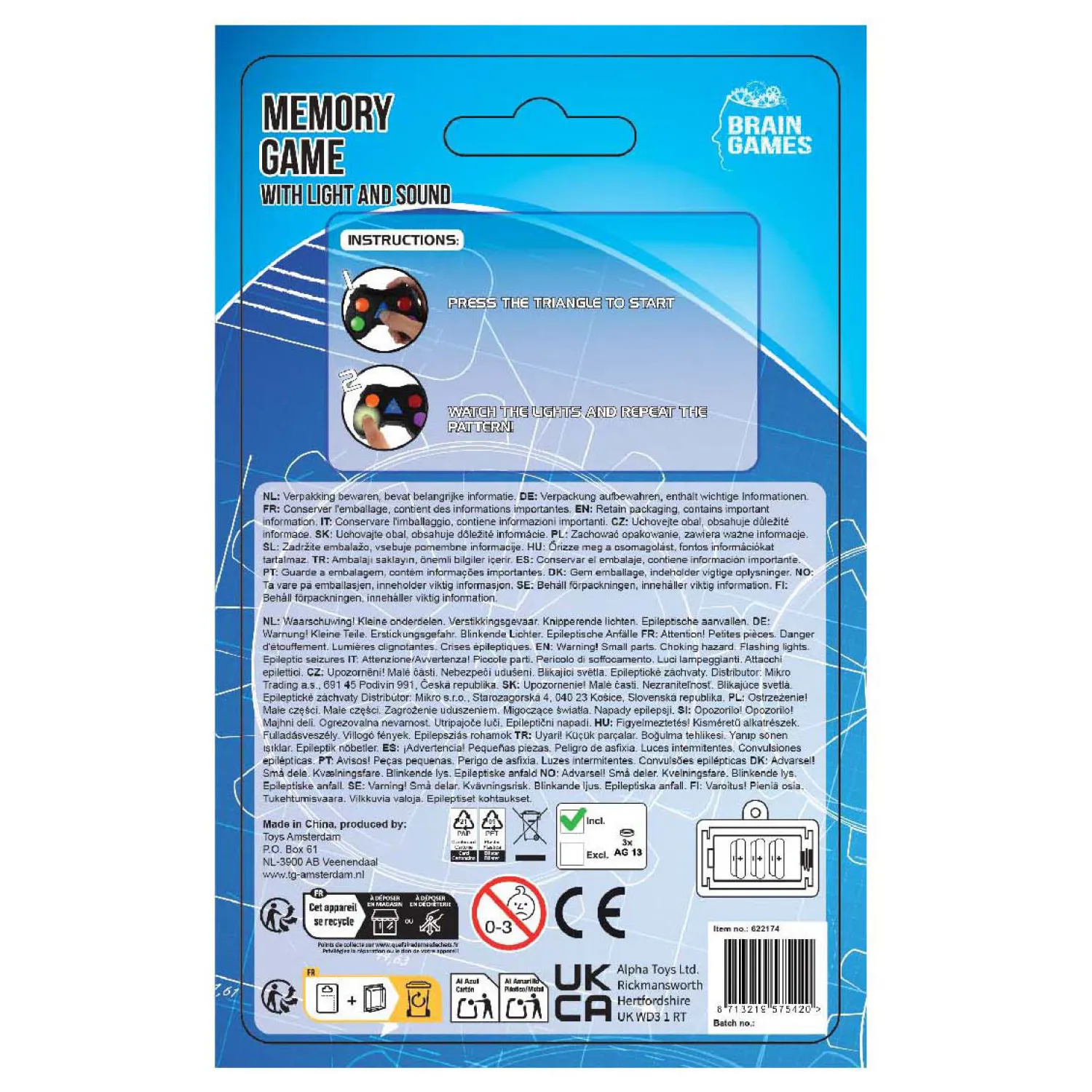 Brain Games Memory Game Licht en Geluid>