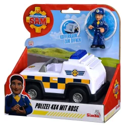 Simba Brandweerman Sam Politie 4x4 Jeep met Speelfiguur Best