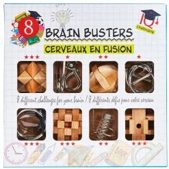 Breinpuzzelset Hout en Metaal, 8st.> Best