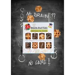 Breinpuzzelset Hout en Metaal, 8st.> Best