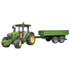 John Deere Tractor 5115 M Met Aanhanger 1:16>Bruder Sale
