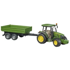 John Deere Tractor 5115 M Met Aanhanger 1:16>Bruder Sale