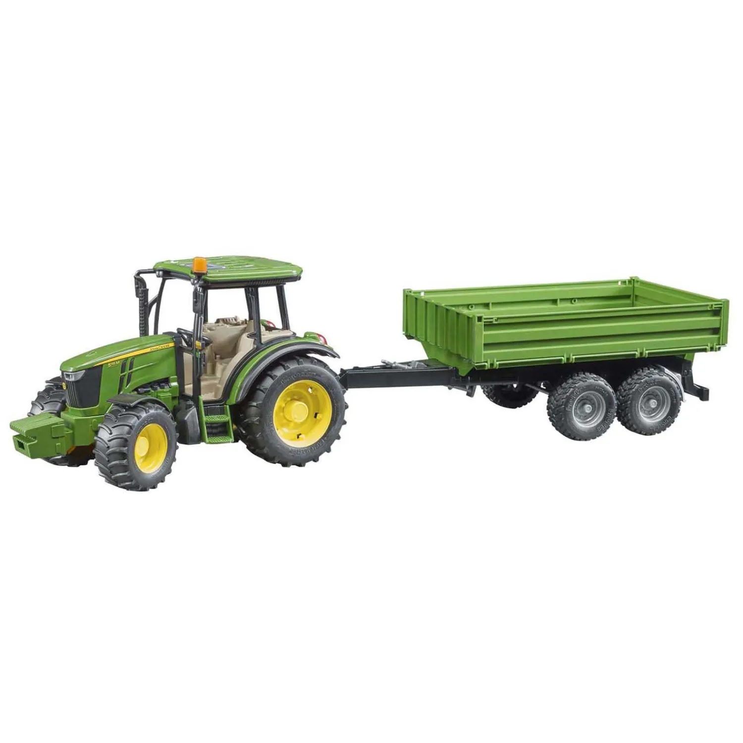 John Deere Tractor 5115 M Met Aanhanger 1:16>Bruder Sale