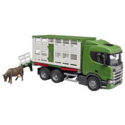 Scania Super 560R Veetransportwagen met Koe 1:16-Bruder