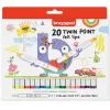 Bruynzeel Kids Twin Point Viltstiften, 20st. Hot
