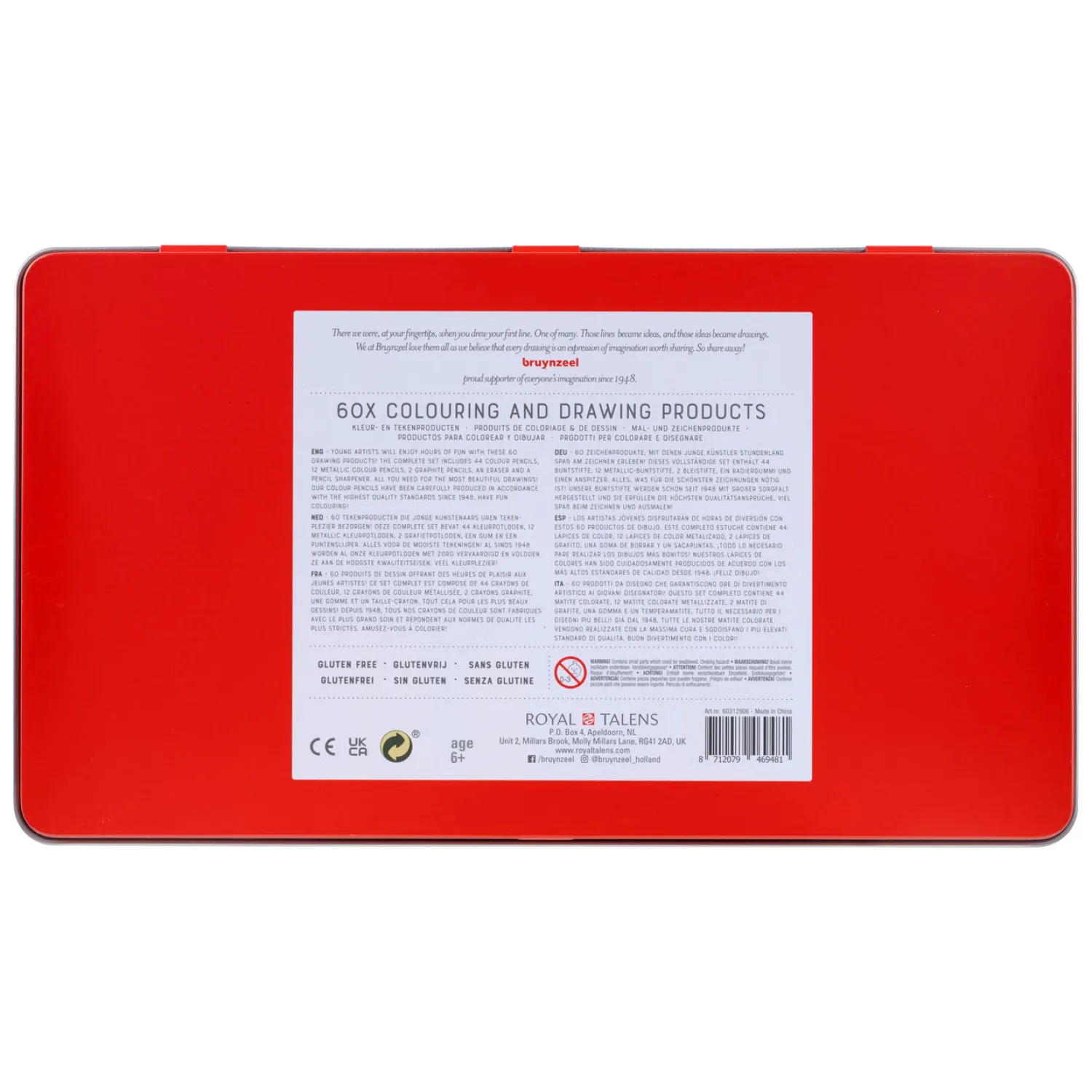 Teken- en Kleurset in Blik, 60dlg.-Bruynzeel Outlet