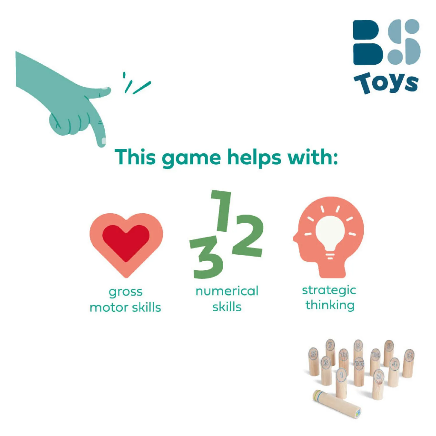 Fins Houten Werpspel-BS Toys Hot