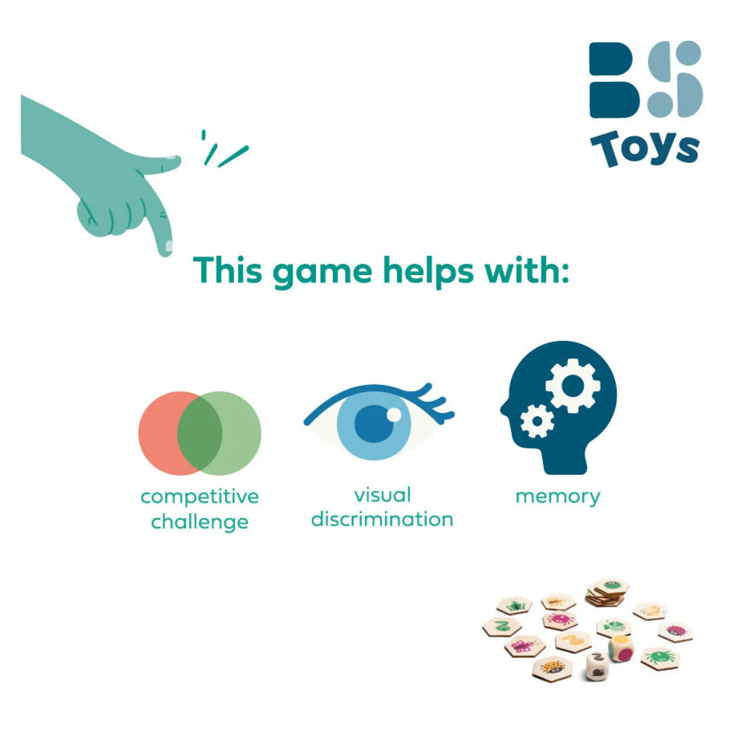 Houten Beestjes Zoekspel, 20dlg.>BS Toys Clearance