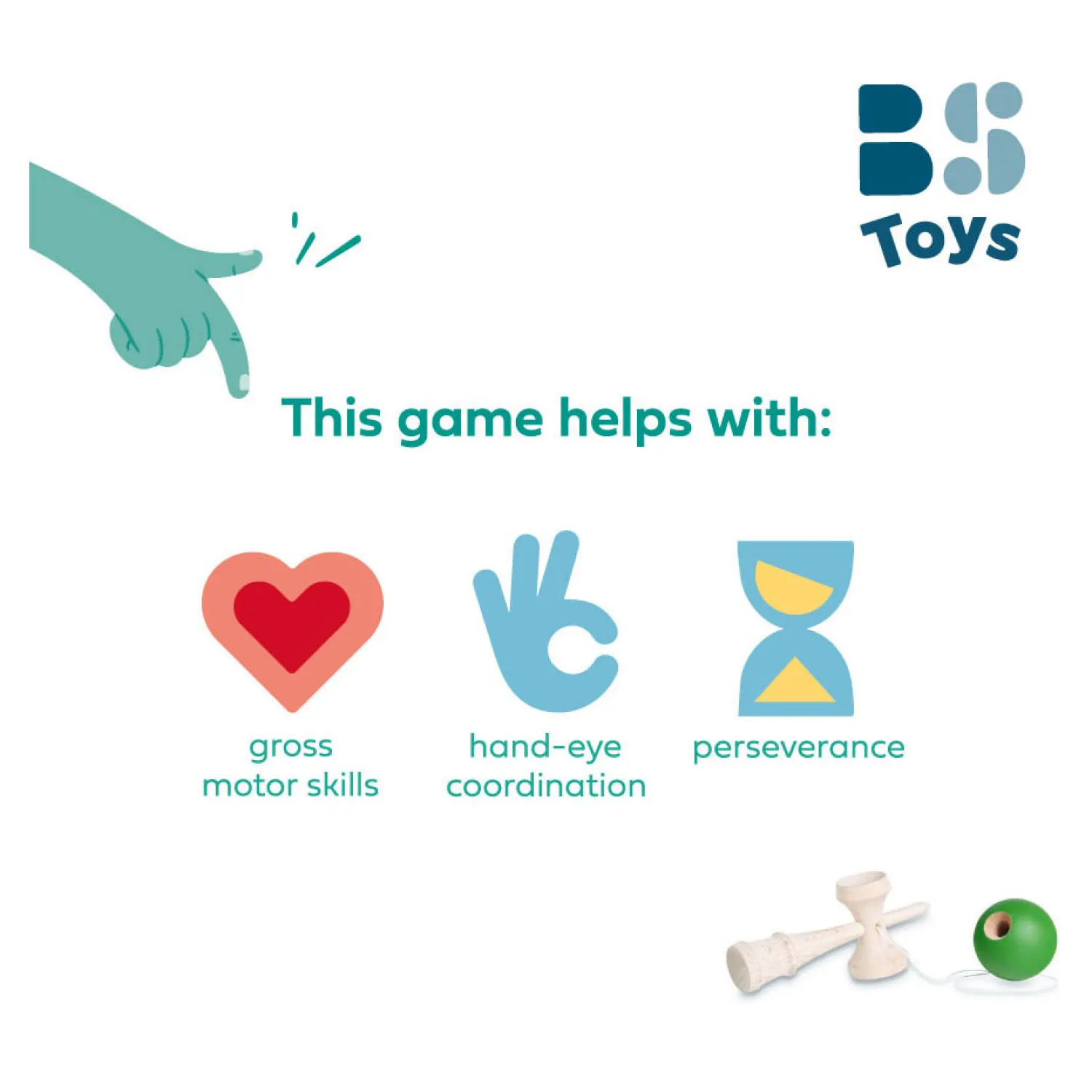 Houten Kendama Vang- en Werpspel>BS Toys