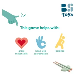 BS Toys Houten Stelten Groen, 2dlg. New