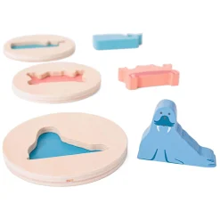 Houten Vormenpuzzel, 6st.-BS Toys