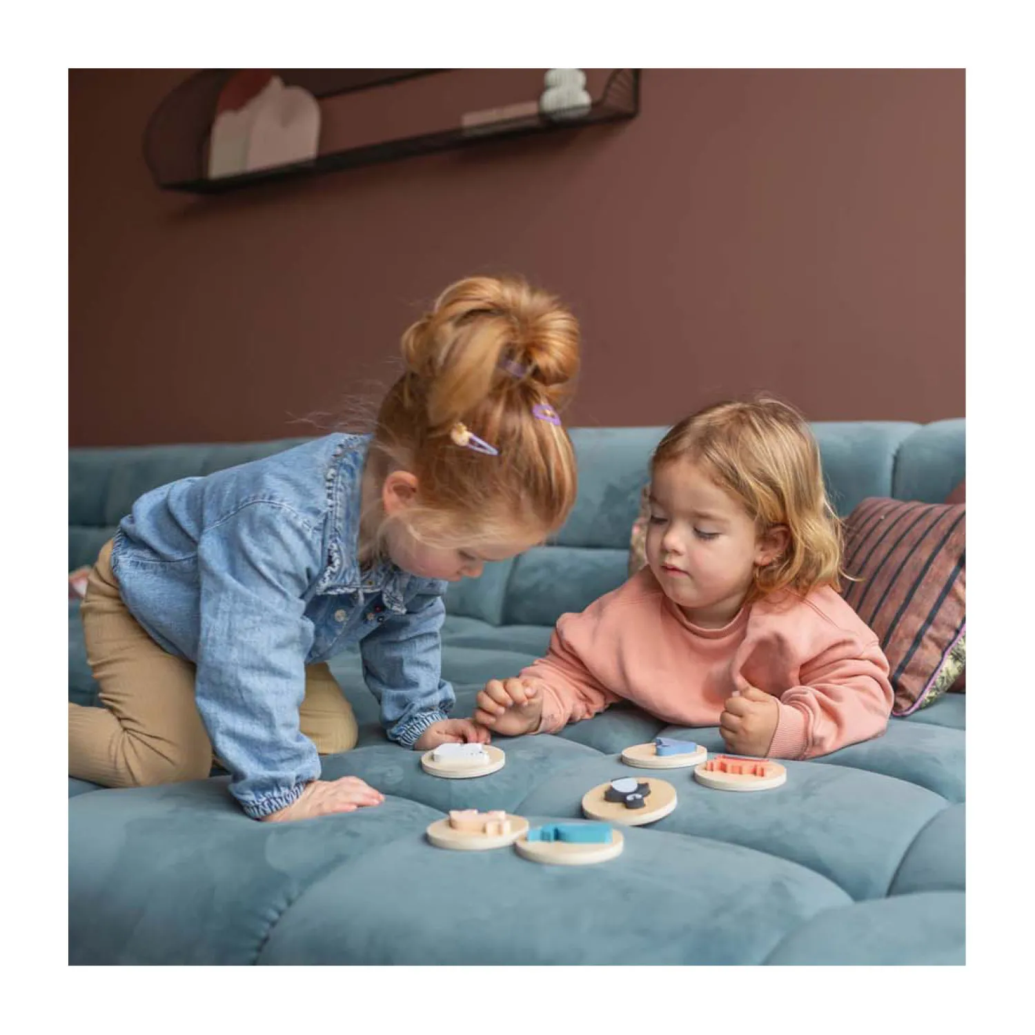 Houten Vormenpuzzel, 6st.-BS Toys