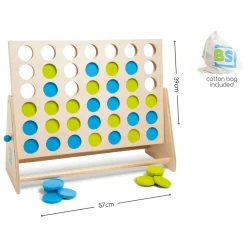 Mega Houten Vier Bij Elkaar Spel, 43dlg-BS Toys Sale