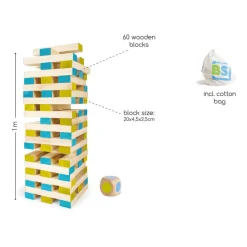 Mega Houten Wiebeltoren Spel, 61dlg.><noscript><img width=