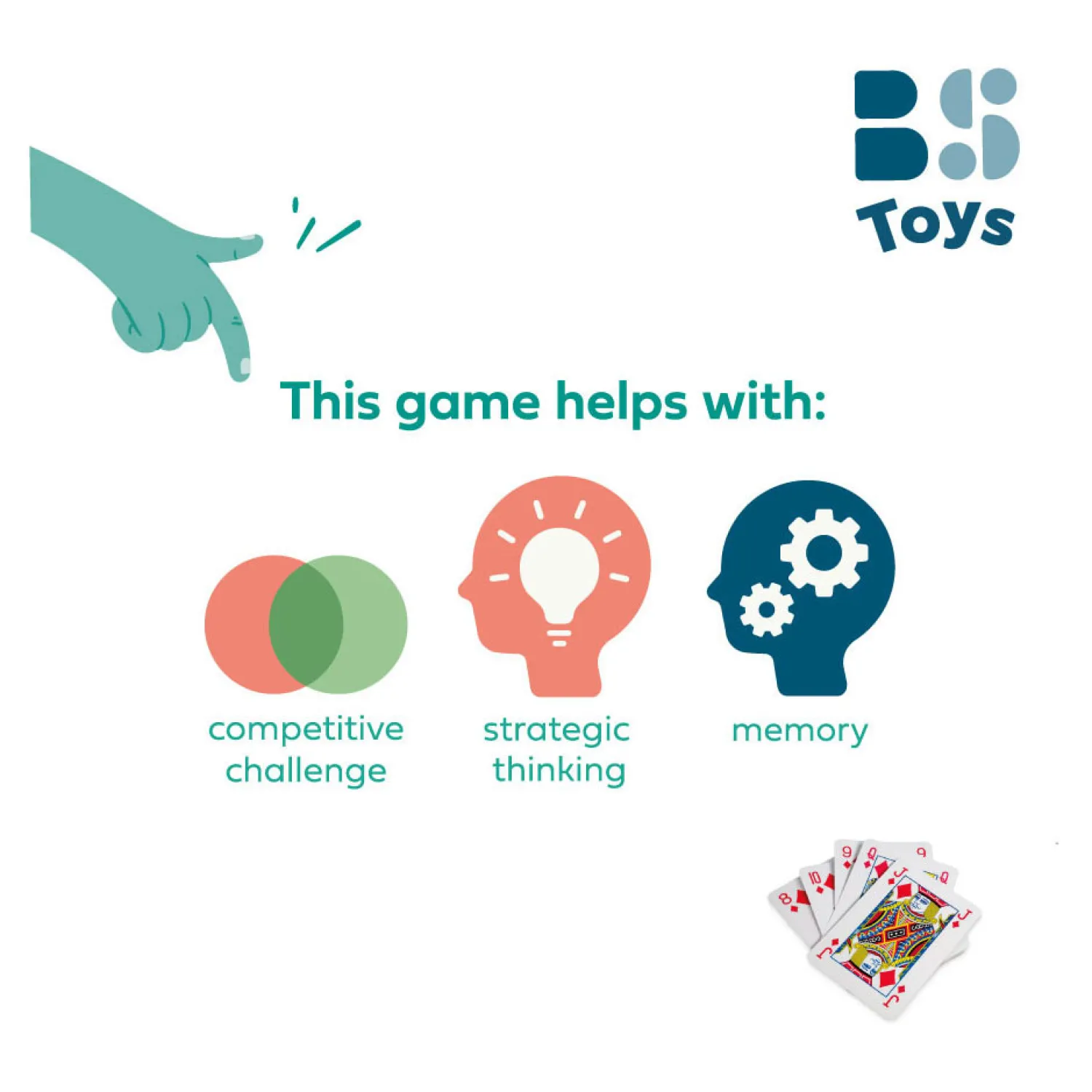 Speelkaarten Groot, 54dlg.-BS Toys