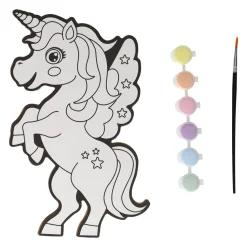 Wins Holland Canvas Schilderen - Eenhoorn - incl Penseel en 6 kleuren verf