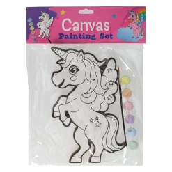 Wins Holland Canvas Schilderen - Eenhoorn - incl Penseel en 6 kleuren verf