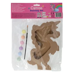 Wins Holland Canvas Schilderen - Eenhoorn - incl Penseel en 6 kleuren verf