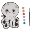 Wins Holland Canvas Schilderen - Octopus - incl Penseel en 6 kleuren verf Clearance