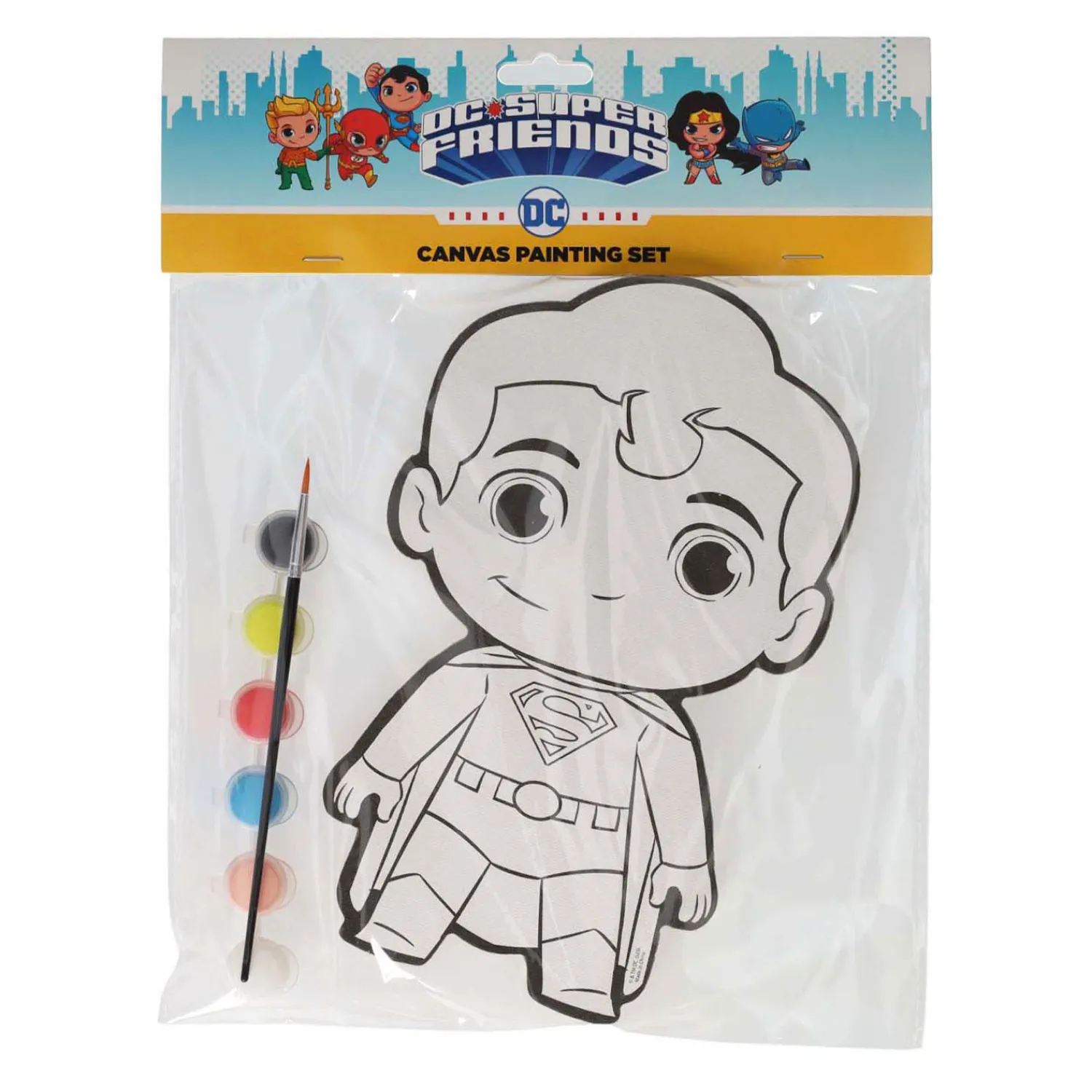 Wins Holland Canvas Schilderen DC Comics - Superman - incl Penseel en 6 kleuren verf Hot