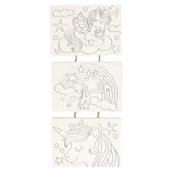 Canvas Schilderset Eenhoorn, set van 3 stuks.-Wins Holland Outlet