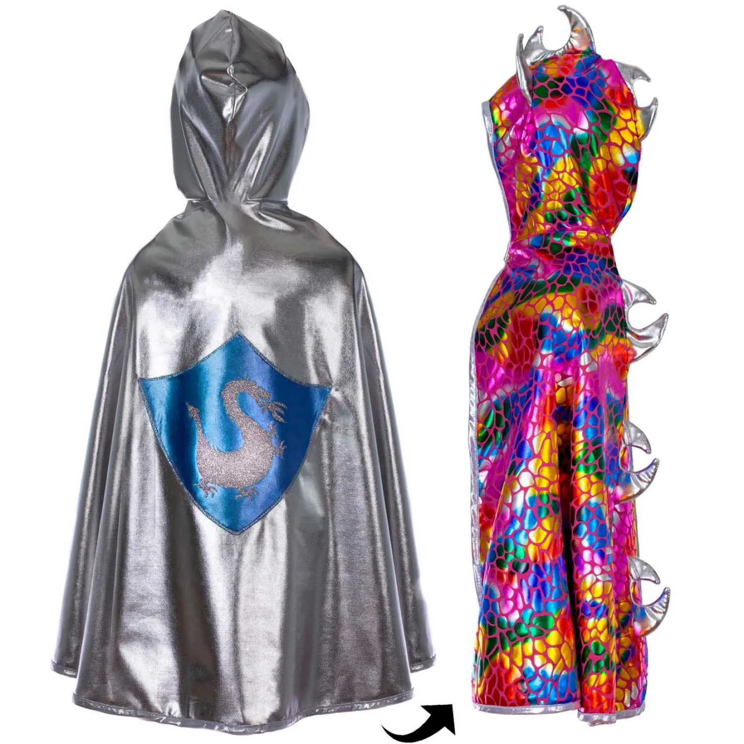 Great Pretenders Cape Draak/Ridder Omkeerbaar, 5-6 jaar Clearance