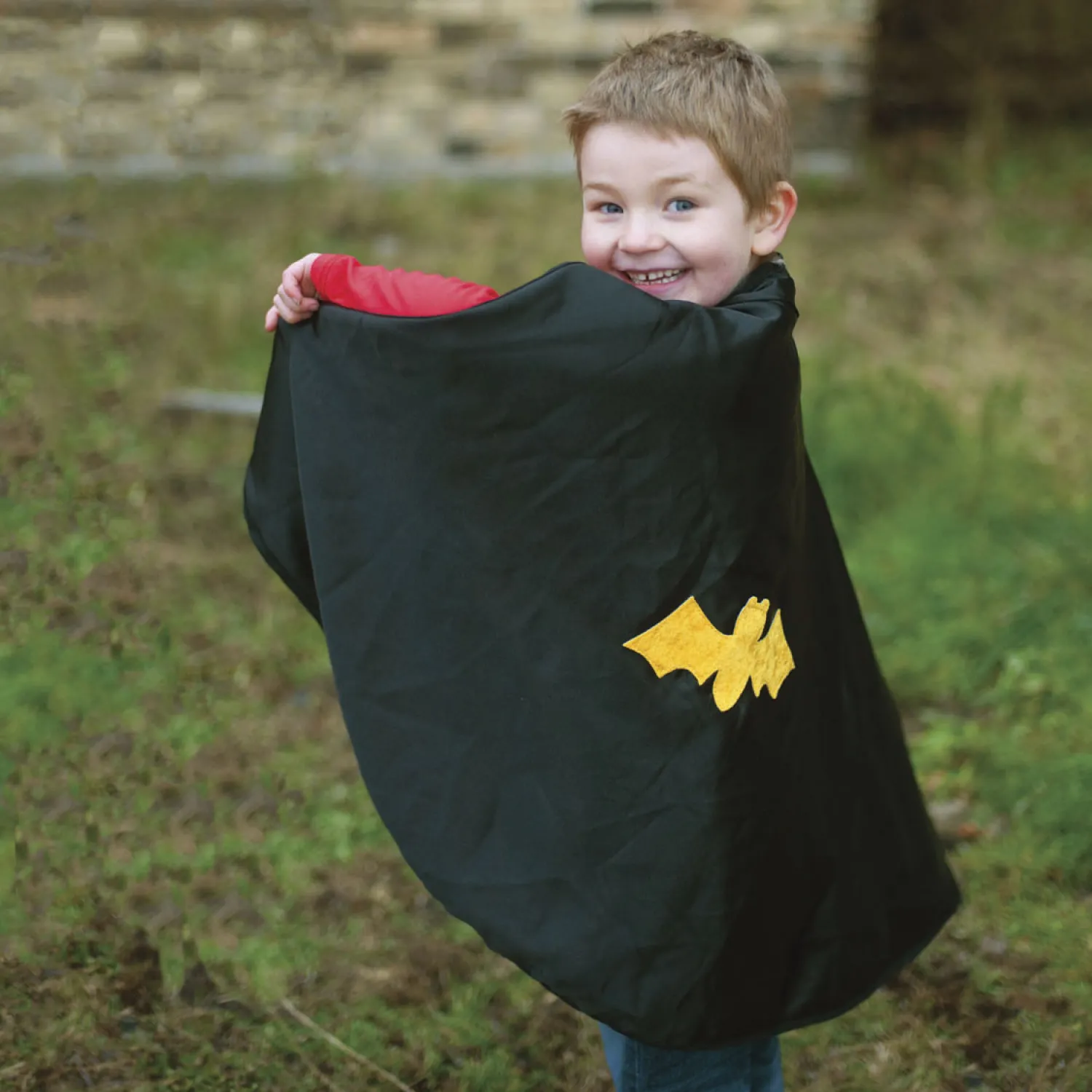 Great Pretenders Cape met Masker Spider/Bat, 4-6 jaar Hot