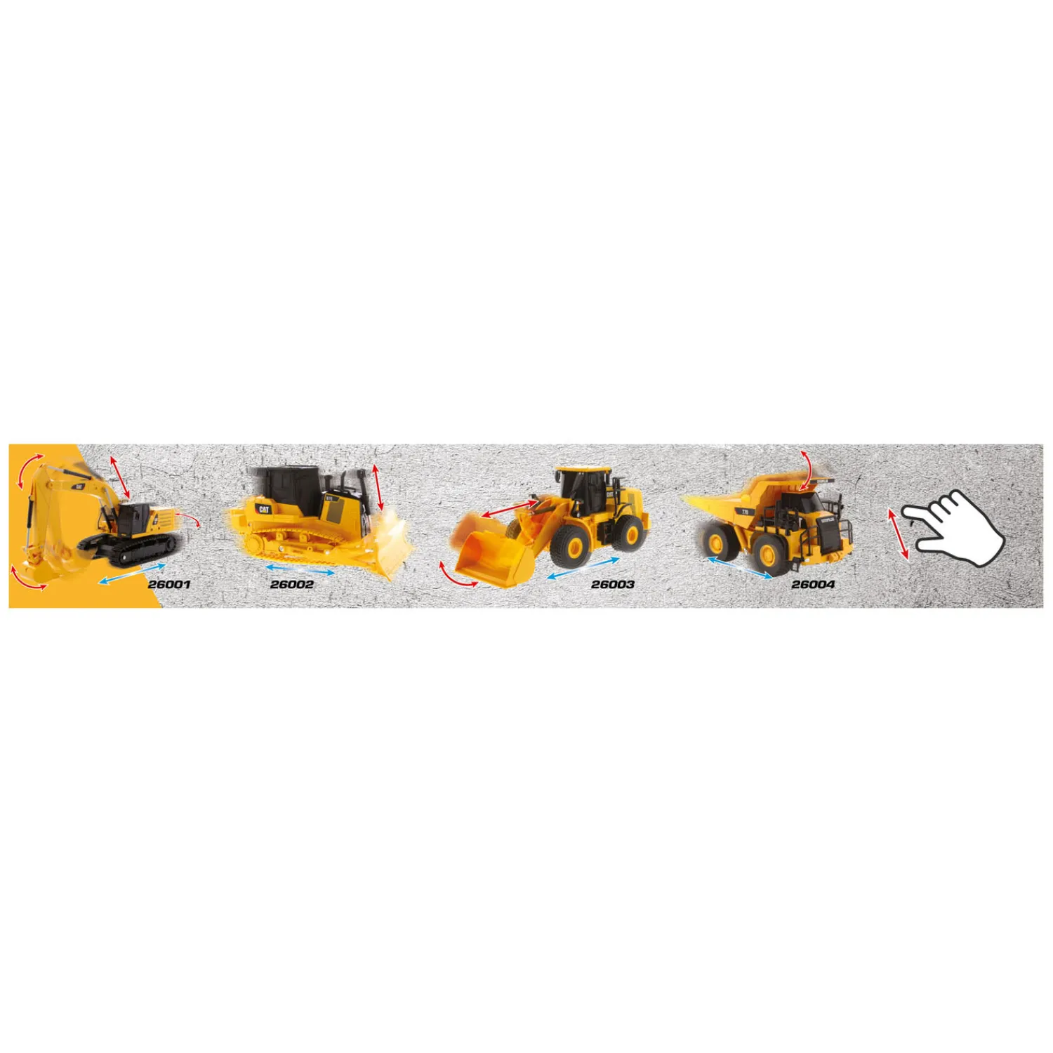 Carrera RC Bestuurbare Auto - CAT Mini RC - 770 Mijnbouw Truck Hot