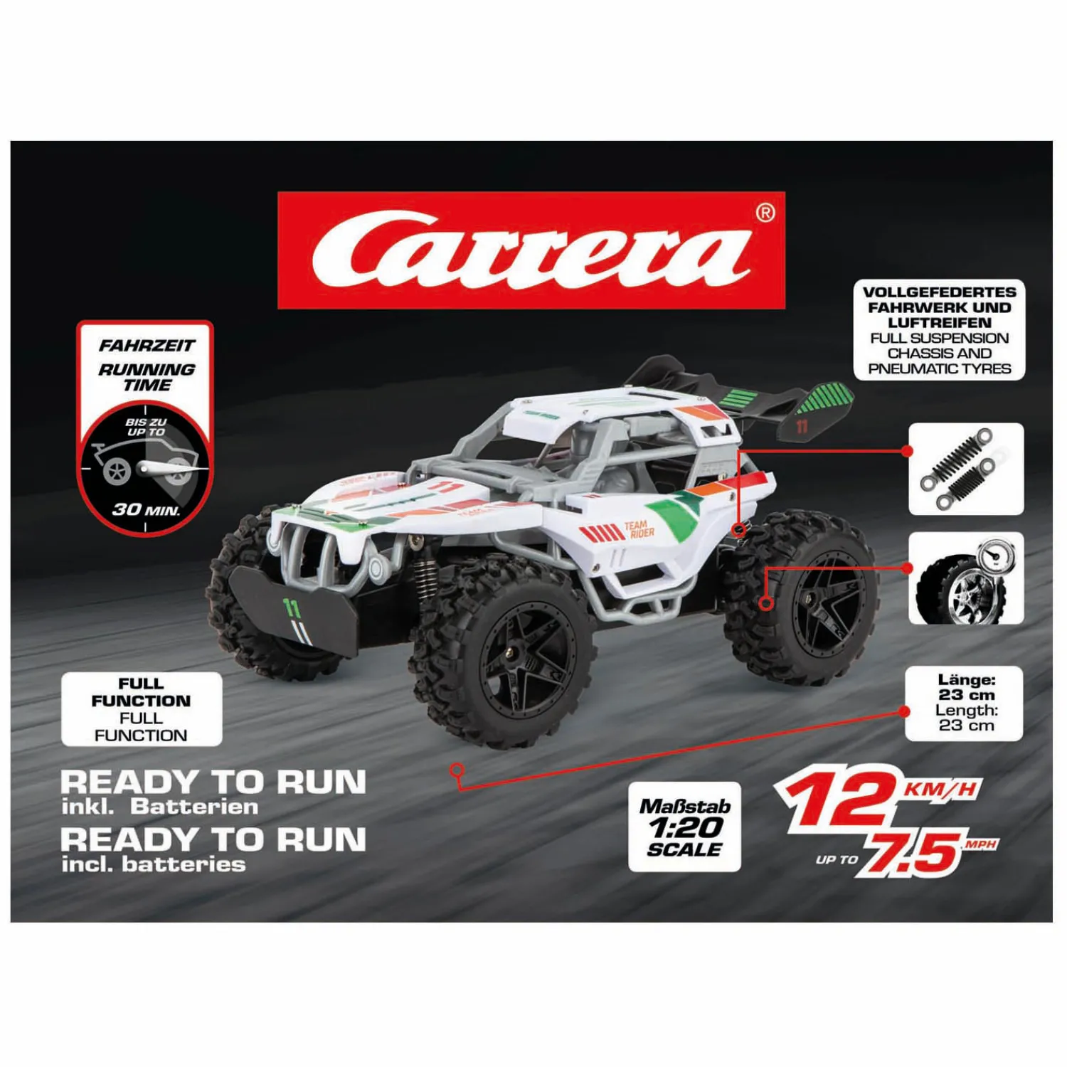 Carrera RC 2,4GHz Team Rider - 1:20 New