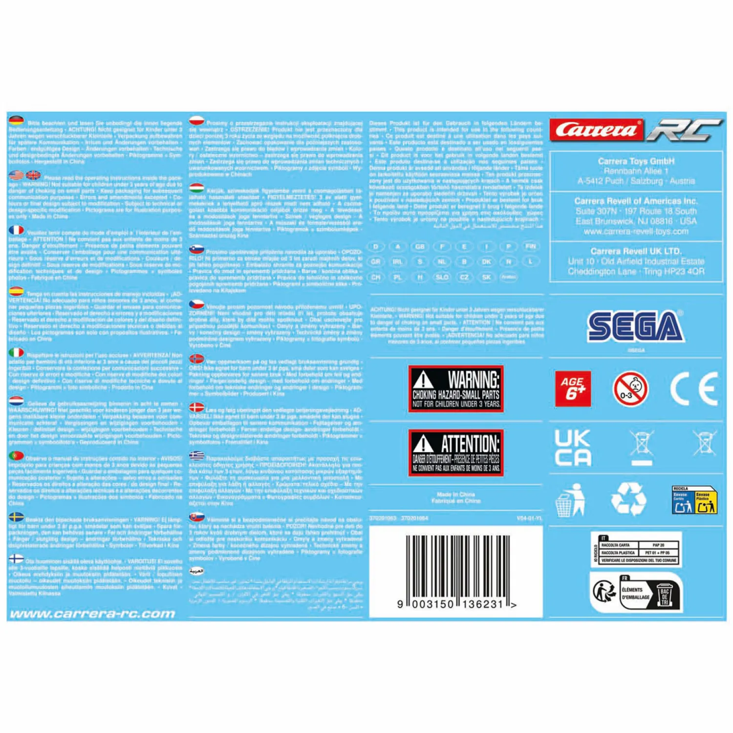 RC 2,4GHz Team Sonic Racing Shadow - 1:18>Carrera Online