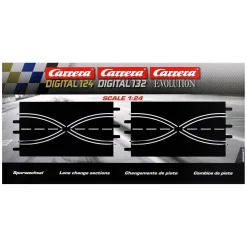 Carrera S-vormig Rijstrookwissel Baanonderdeel 1:24 Discount