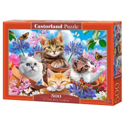 Selecta Castorland Legpuzzel Kittens with Flowers, 500st. Best