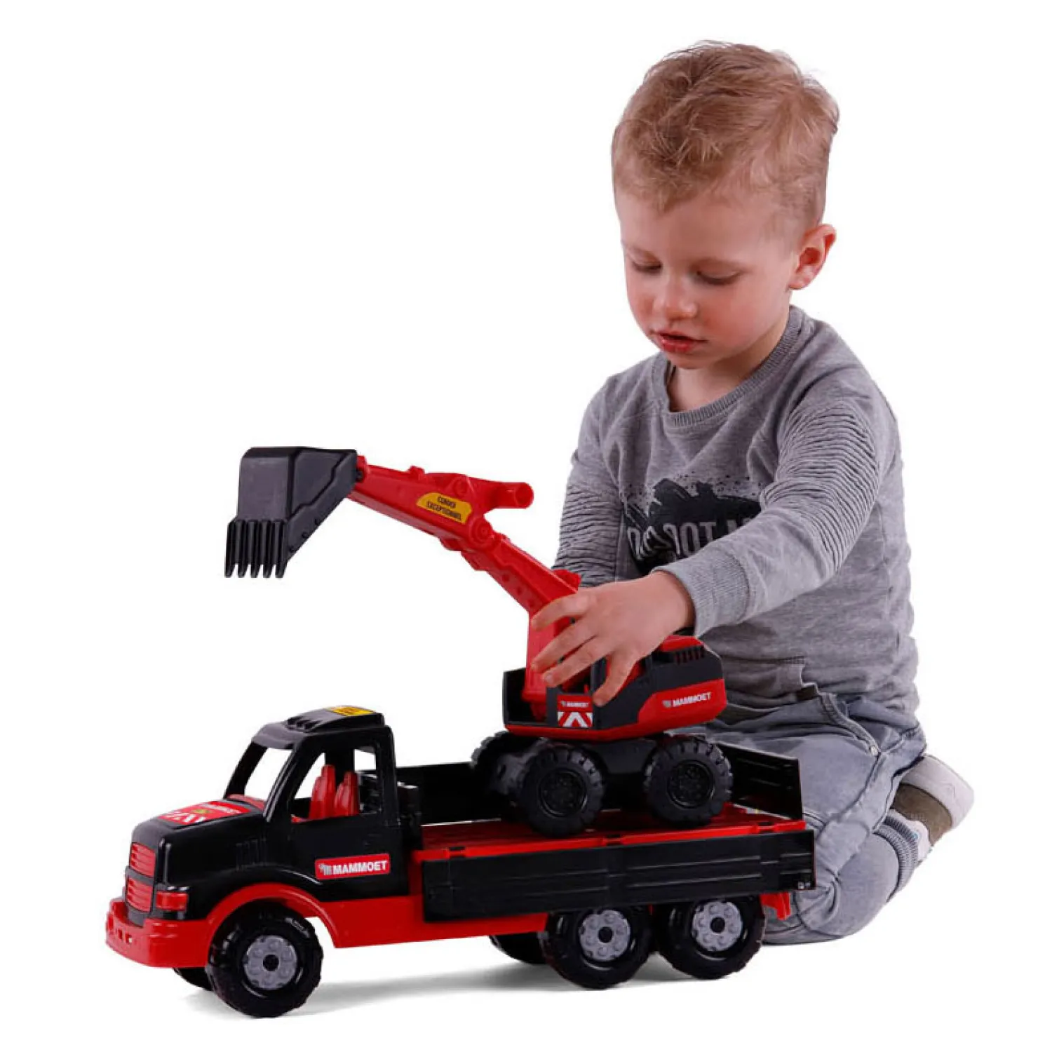 Cavallino Mammoet Torpedo Vrachtwagen met Graafmachine, 44,5cm Sale