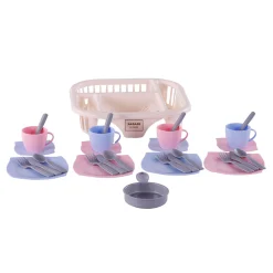 Cavallino Servies met Afwasrek Roze, 30dlg. Best