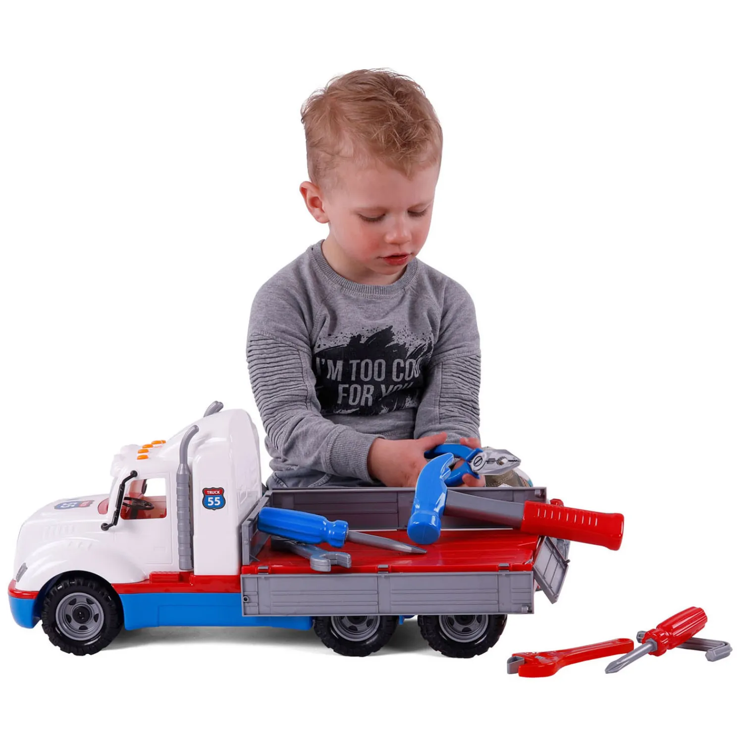 Torpedo Vrachtwagen met 7 Gereedschappen, Schaal 1:16>Cavallino Clearance