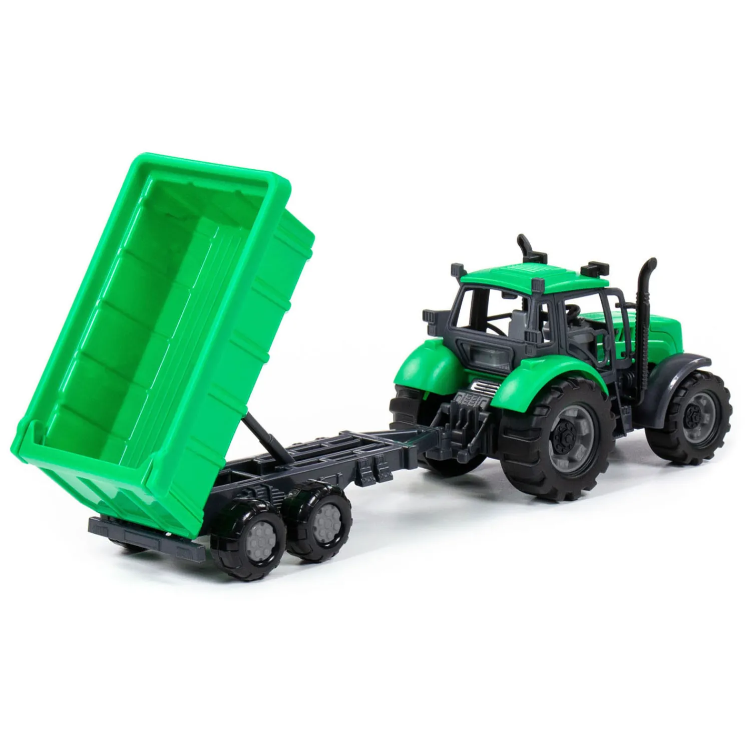 Tractor met Kiepwagen Aanhangwagen Groen, Schaal 1:32>Cavallino Hot