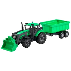 Tractor met Lader en Aanhang Kiepwagen Groen, Schaal 1:32>Cavallino Best