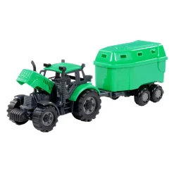 Tractor met Paardentrailer Groen, Schaal 1:32>Cavallino New