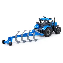 Cavallino Tractor met Ploeg Blauw, Schaal 1:32 Outlet