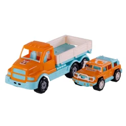 XL Torpedo Vrachtwagen met Survival Jeep Oranje, 44,5cm-Cavallino Hot