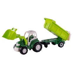 Cavallino XL Tractor Groen met Kiep Aanhangwagen, 86,5cm