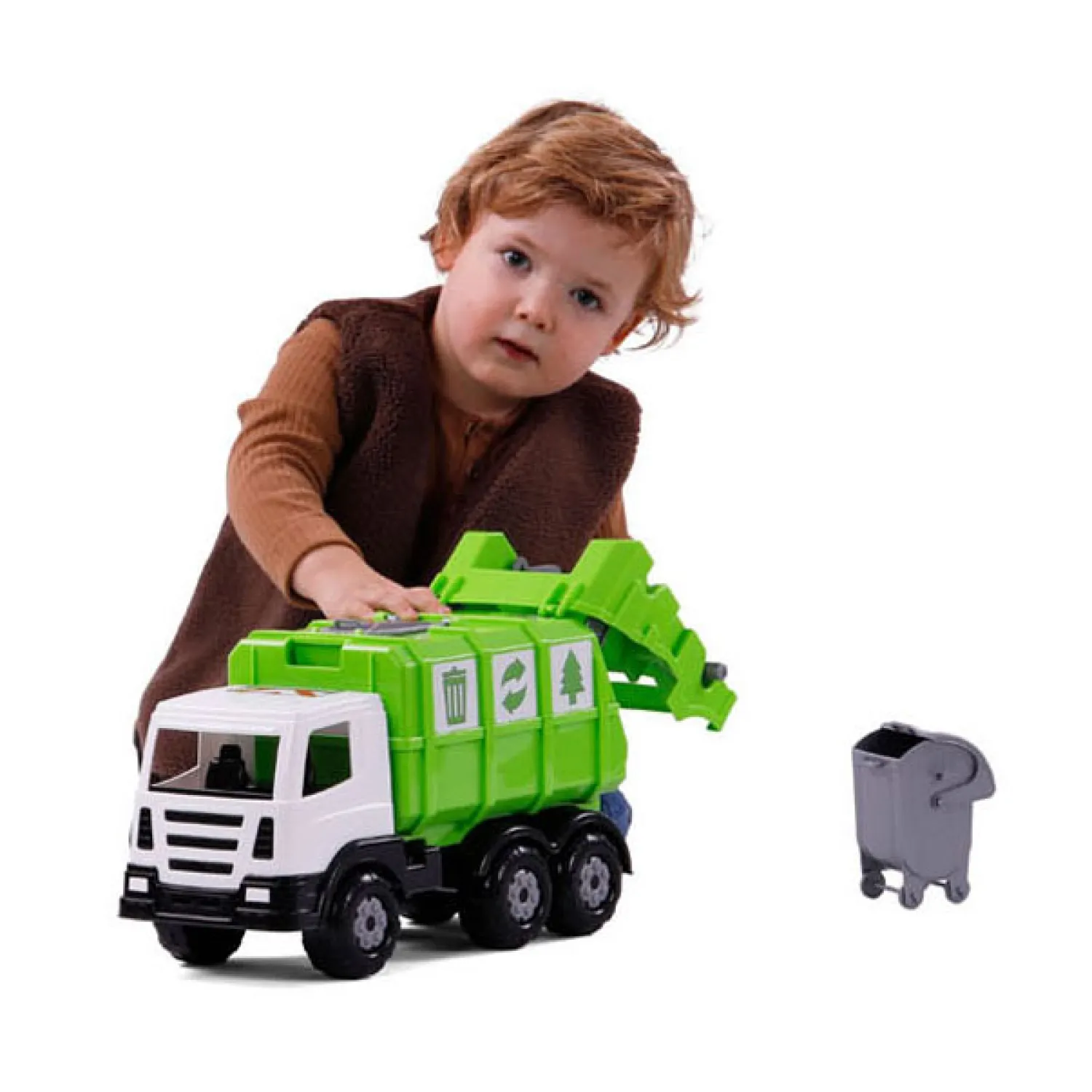 XL Vuilniswagen Groen, 42cm>Cavallino Online