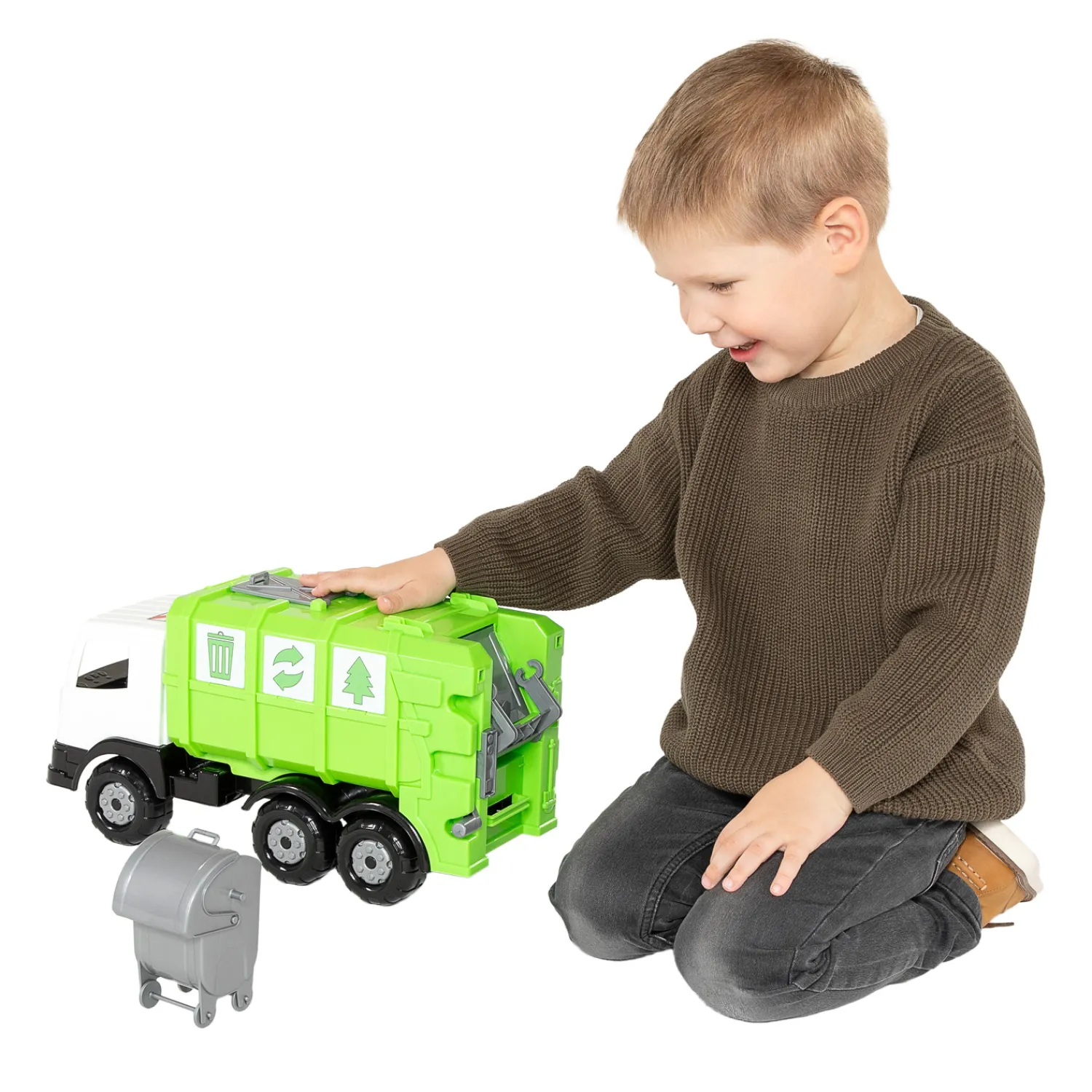 XL Vuilniswagen Groen, 42cm>Cavallino Online