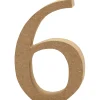 Cijfer 6 MDF 13cm, 1st.-Creativ Company Hot
