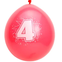 Folat BV Cijfer Ballonnen 4 jaar, 8st. Discount