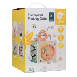 Classic World Houten Activiteitenkubus Honingbij, 5dlg.