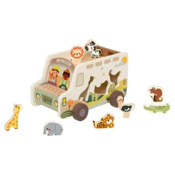Houten Avonturen Safari Auto Vormenstoof, 9dlg.-Classic World New