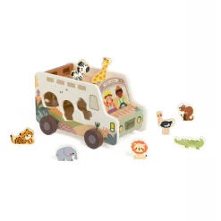 Houten Avonturen Safari Auto Vormenstoof, 9dlg.-Classic World New